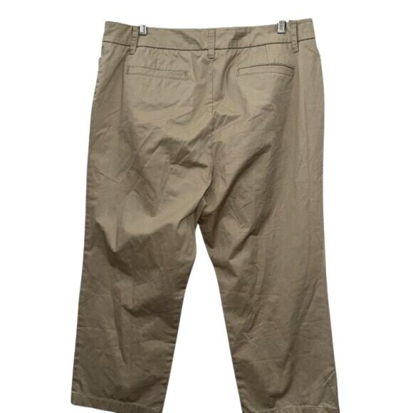 Charter Club Womens Classic Fit Khaki Pants Size 14 Cotton/Spandex - Picture 5 of 7